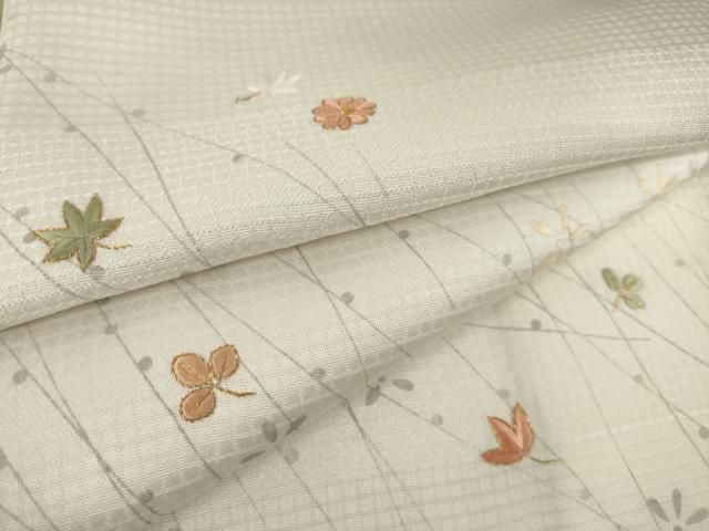 平和屋着物○極上 訪問着 刺繍 舞花文 暈し染め 金糸 金彩 正絹