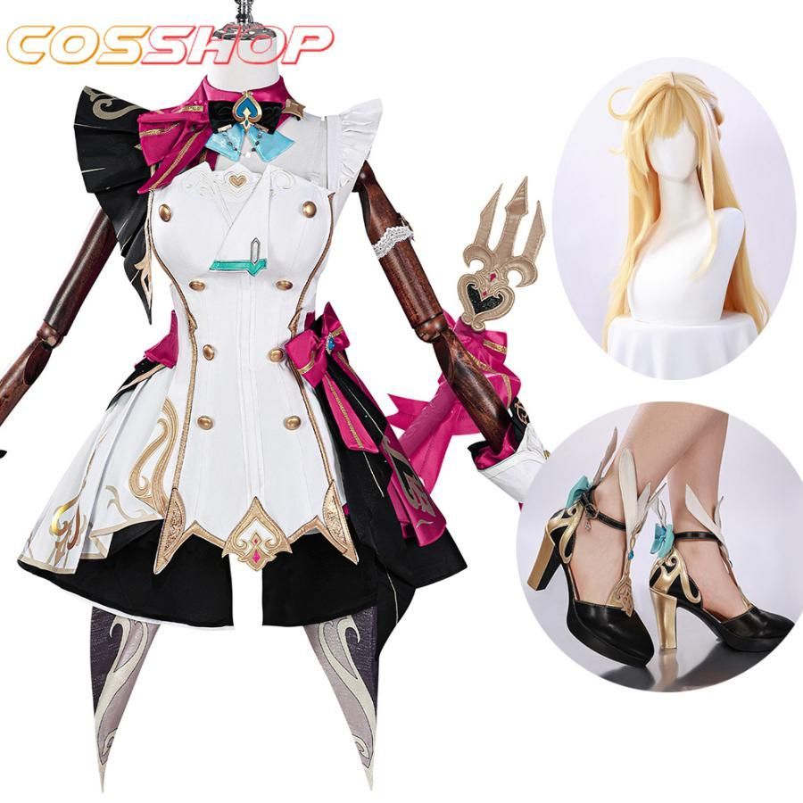 原神 エスコフィエ 風 コスプレ衣装 コスチューム ウイッグ コスプレ靴 演出服 変装 cosplay 仮装 二次会 イベント パーティー