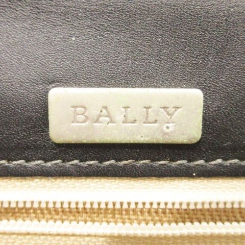 バリー BALLY クラッチバッグ レザー ロゴ リストレット内蔵 黒