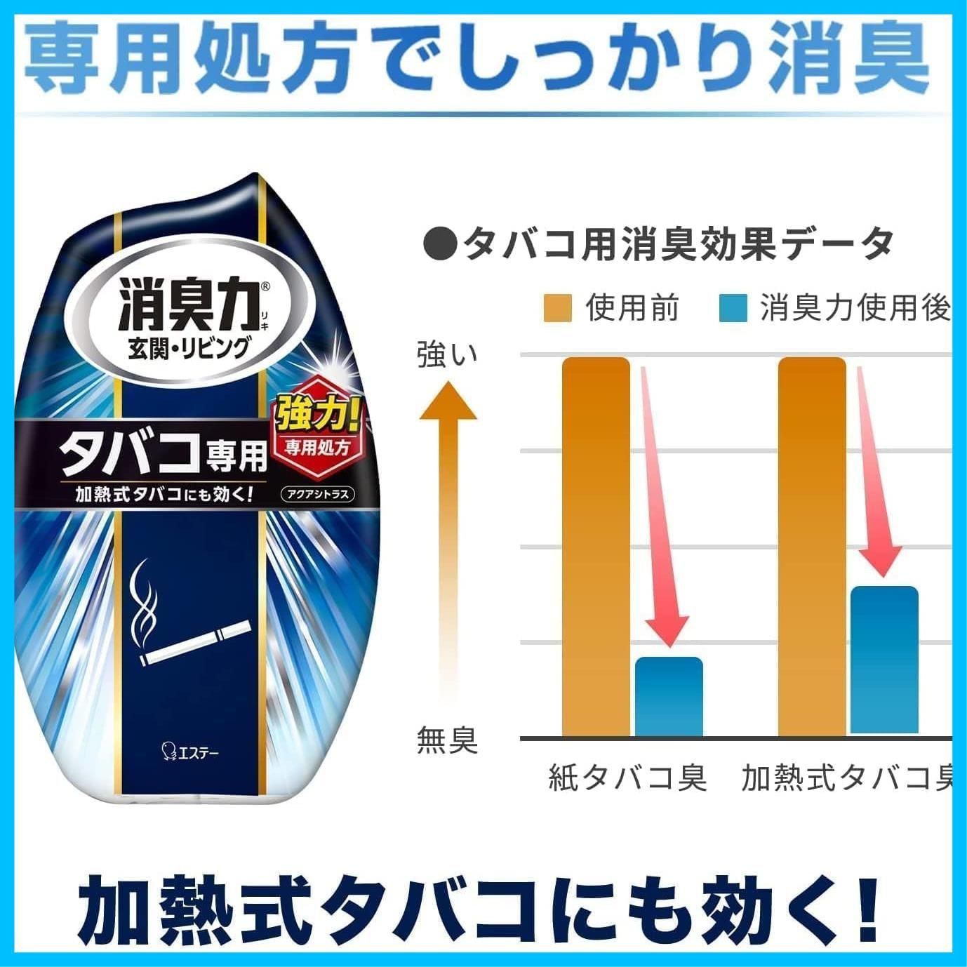 置き型 アクアシトラス タバコ用 400 mL お部屋の消臭力 リビング タバコ 部屋 玄関 部屋用 消臭剤 消臭 消臭力 芳香剤
