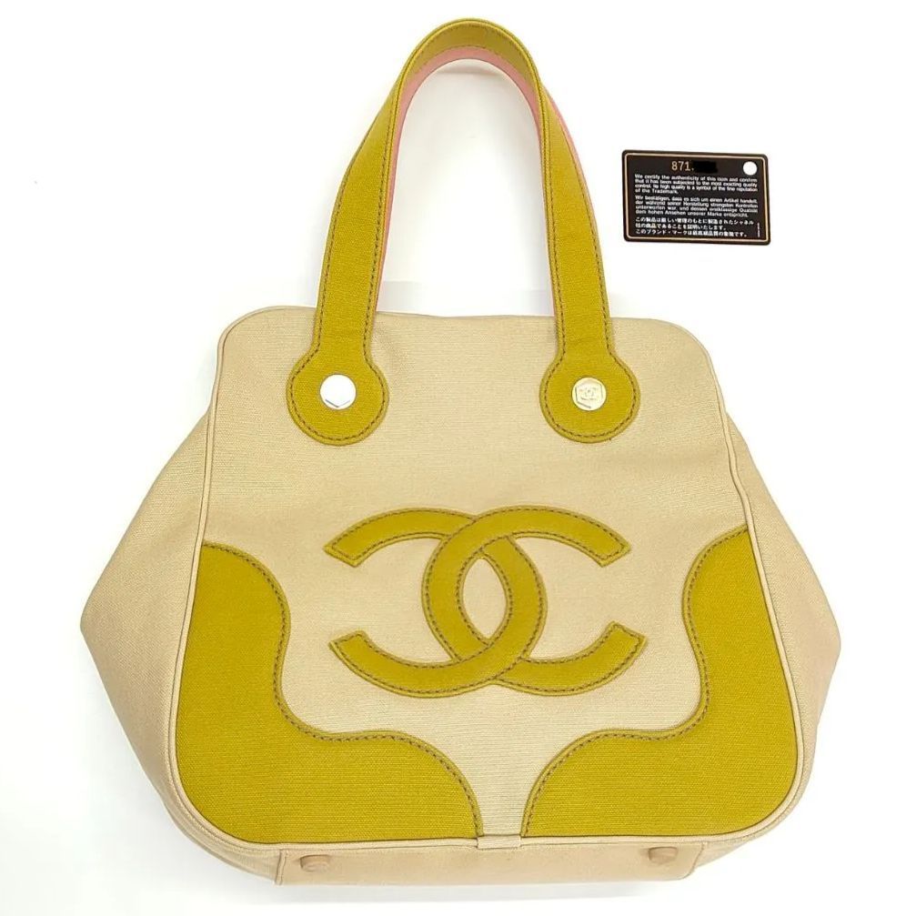 美品 ギャランティカード付】CHANEL シャネル ココマーク マシュマロ ハンドバッグ キャンバス トートバッグ  （SNA）02408020020004FH - メルカリ