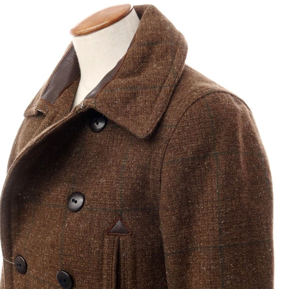 中古】ナイジェルケーボン Nigel Cabourn ウール チェック ピーコート