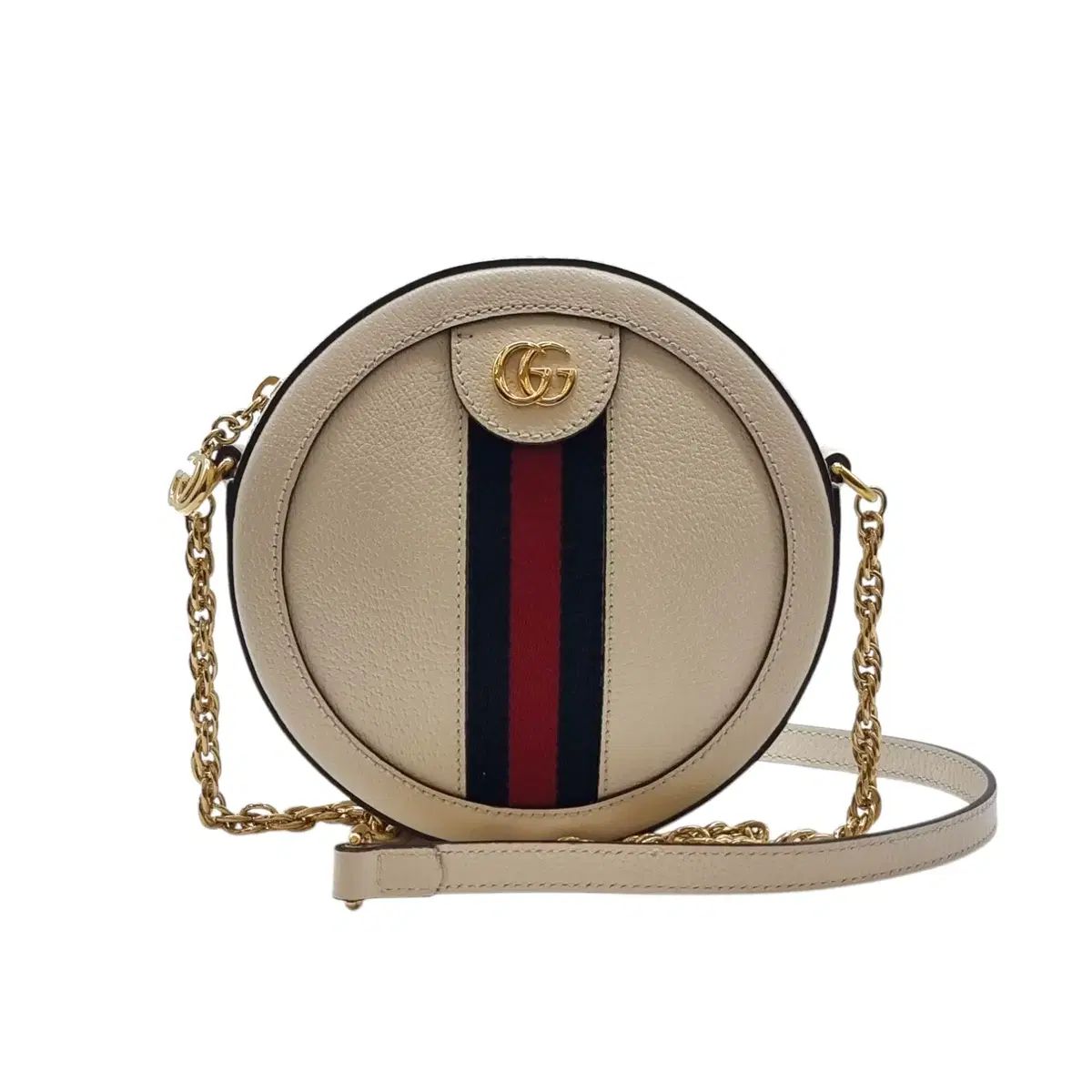 ミニ GUCCI グッチ オフィディア ラウンドバッグ チェーンバッグ アイボリー GUB042240
