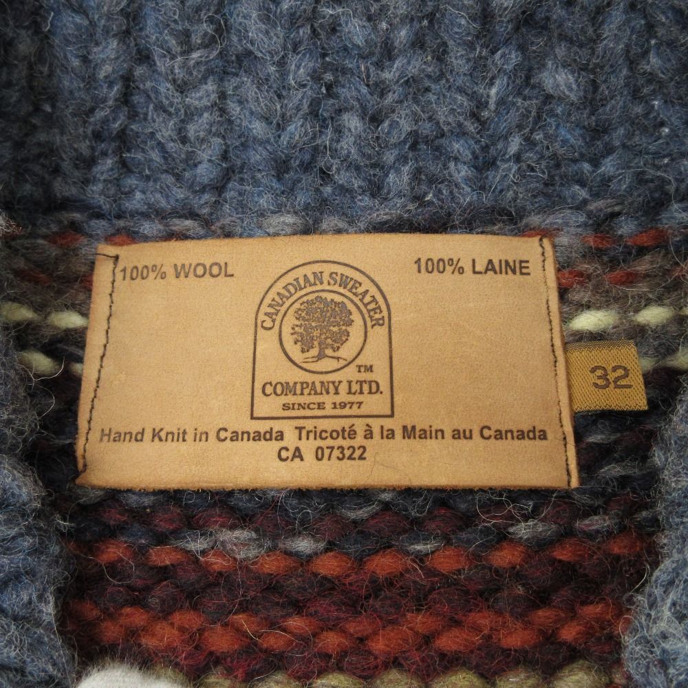 美品 CANADIAN SWEATER カナディアンセーター ウール100％ 配色