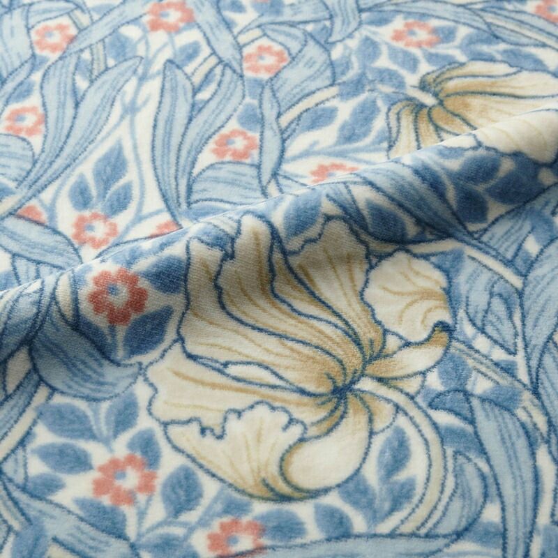 使い心地が良い 西川 綿毛布 シングル 毛布 ブランケット 綿 モリス ギャラリー あったか 秋冬 ピンパーネル柄 国産 泉大津 洗える FQ04101001 【信頼店舗】