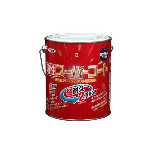 まとめ買い アサヒペン 油性スーパーコート 1.6L ミルキーホワイト 3缶セット