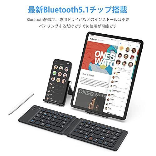 iClever Bluetooth キーボード 折りたたみ式 ワイヤレス ...