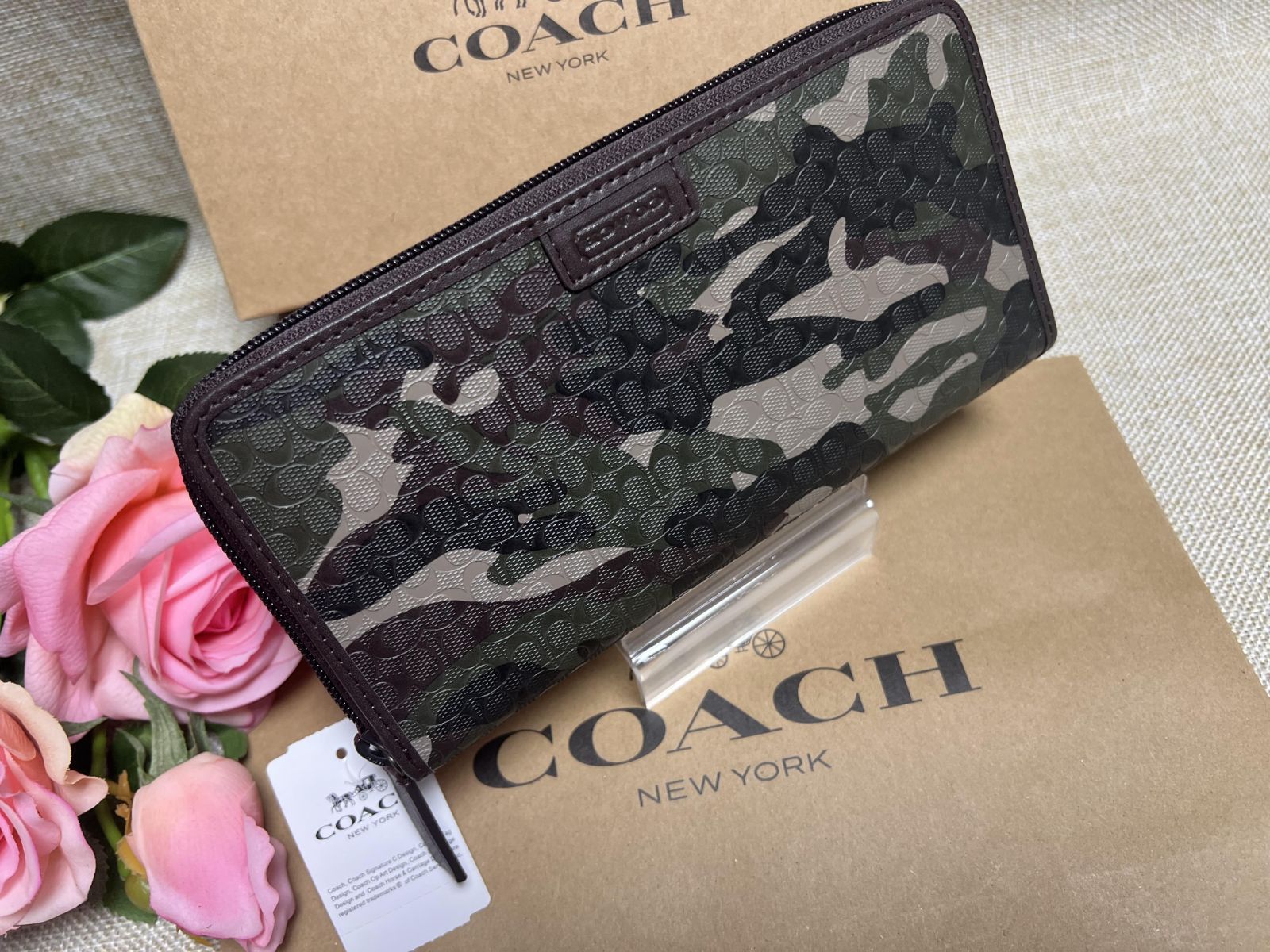 COACH 長財布 コーチ 財布 ファティーグ カモフラージュ 迷彩 財布