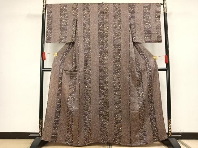 平和屋着物▽上質な小紋　単衣　間道　正絹　逸品　AAAW1704fy 平和屋着物▽上質な小紋 単衣 間道 正絹 逸品 AAAW1704fy - メルカリ