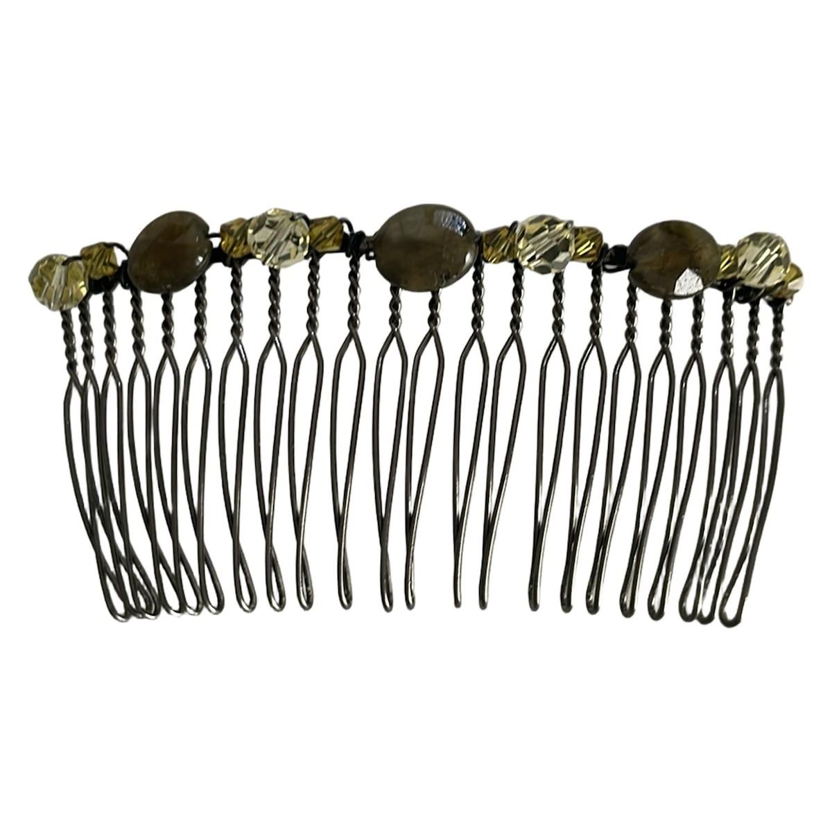 colette malouf ブラウンヘアコーム colette malouf/Mixed Pearl Wire Comb】髪にぴったりとフィット