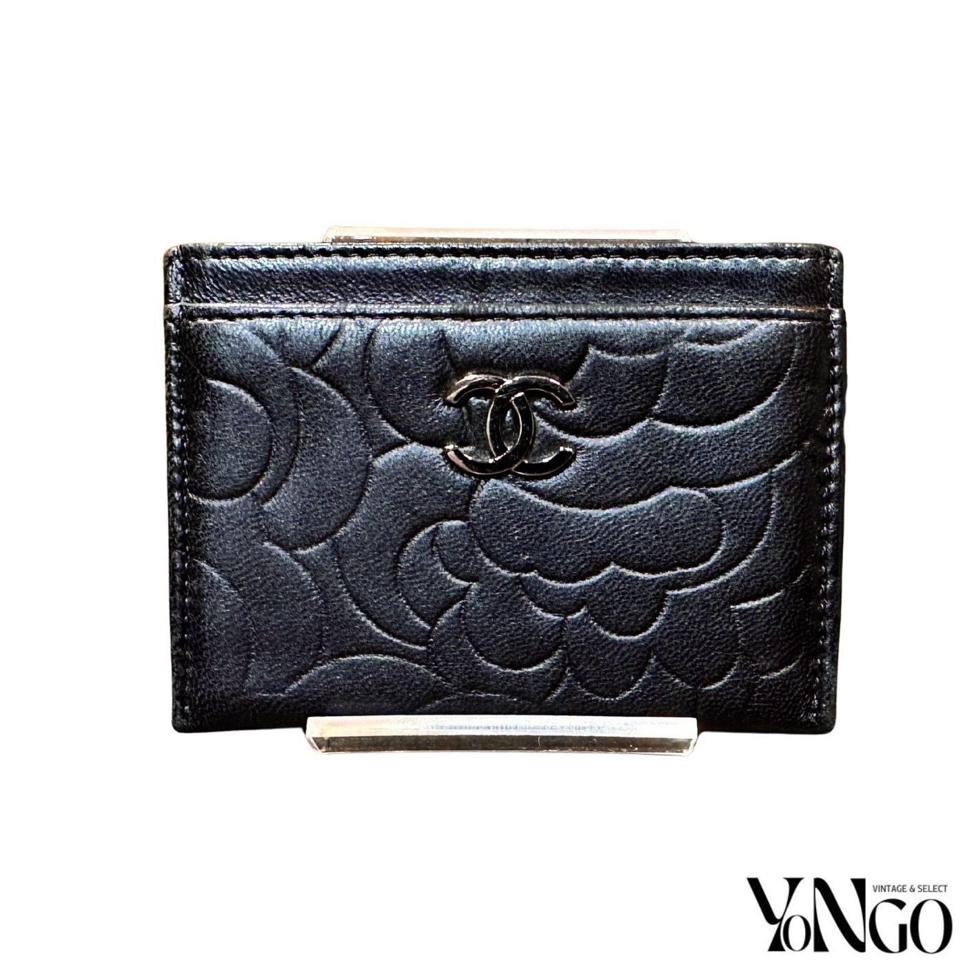 CHANEL シャネル カメリア カードケース ブラック 黒 - メルカリ