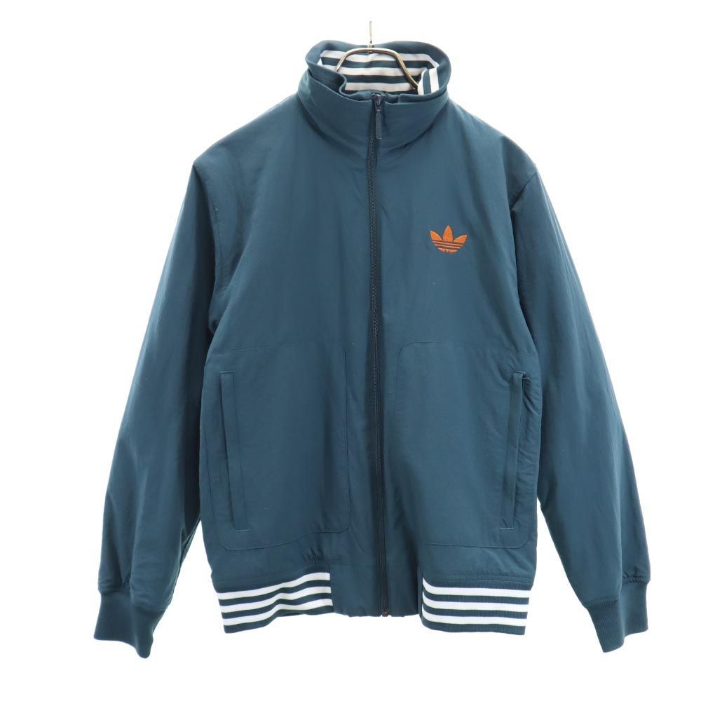 アディダス トレフォイルロゴ ジップジャケット M ネイビー系 adidas メンズ 古着 【240118】