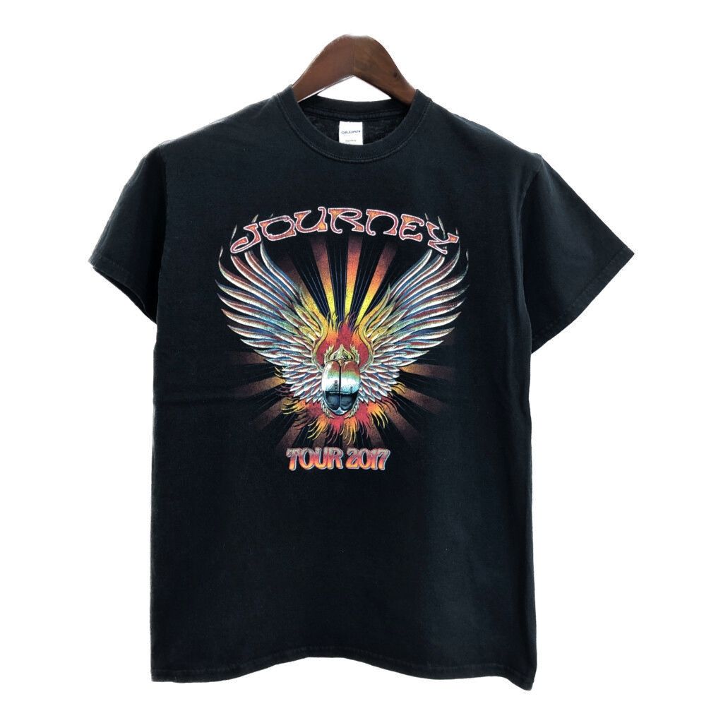 JOURNEY ジャーニー ツアーＴシャツ バンド ブラック (メンズ M) 中古 古着 T4082