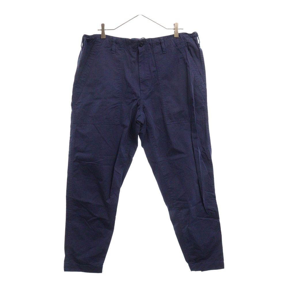 GANRYU (ガンリュウ) 17SS コットン ジップフライ ストレート パンツ ネイビー ES-P028