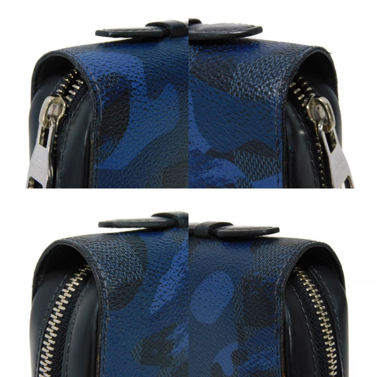 LOUIS VUITTON ルイ・ヴィトン ジッピー XL ブルー ブラック ラウンド