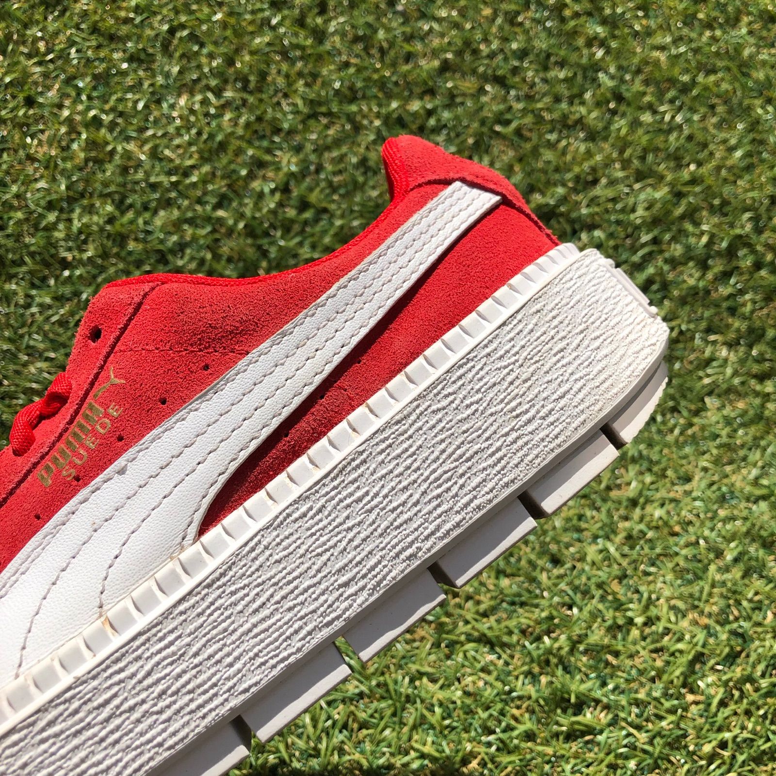 美品23 PUMA プーマ スエードプラットフォーム トレース D746