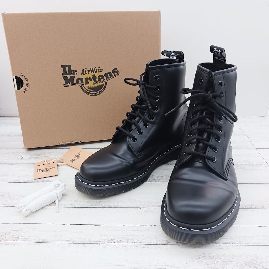 Dr.Martensドクターマーチン WHITE WELT STITCH BLACK SMOOTH 1460WS ホワイトウェルト 8ホール ブーツ  - メルカリ