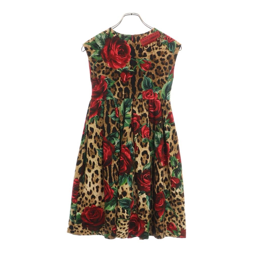 DOLCE&GABBANA ローズレオパードウールドレス DOLCE & GABBANA (ドルチェアンドガッバーナ) DG LOVE Leopard