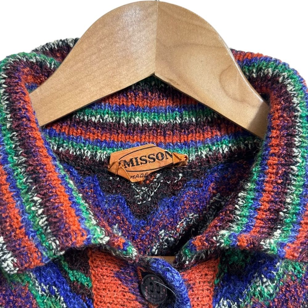 MISSONI - 美品 MISSONI ミッソーニ シェブロンストライプ 長袖 ニット セーター サイズM マルチカラー レディース 古着 中古 USED 美品 MISSONI ミッソーニ シェブロンストライプ 長袖 ニット