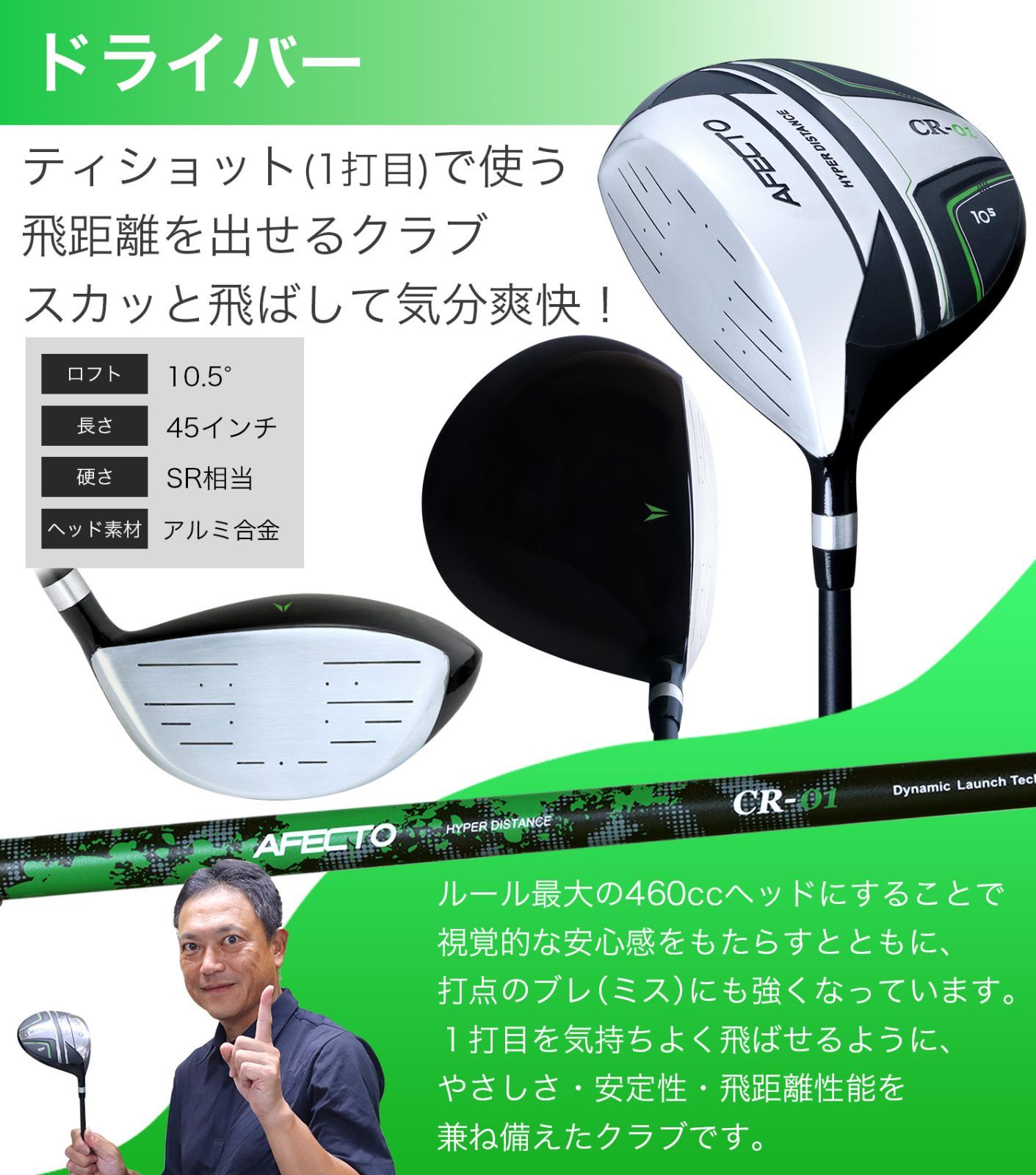 新品 左用 レフティ ゴルフクラブセット（上質キャディバッグ付き