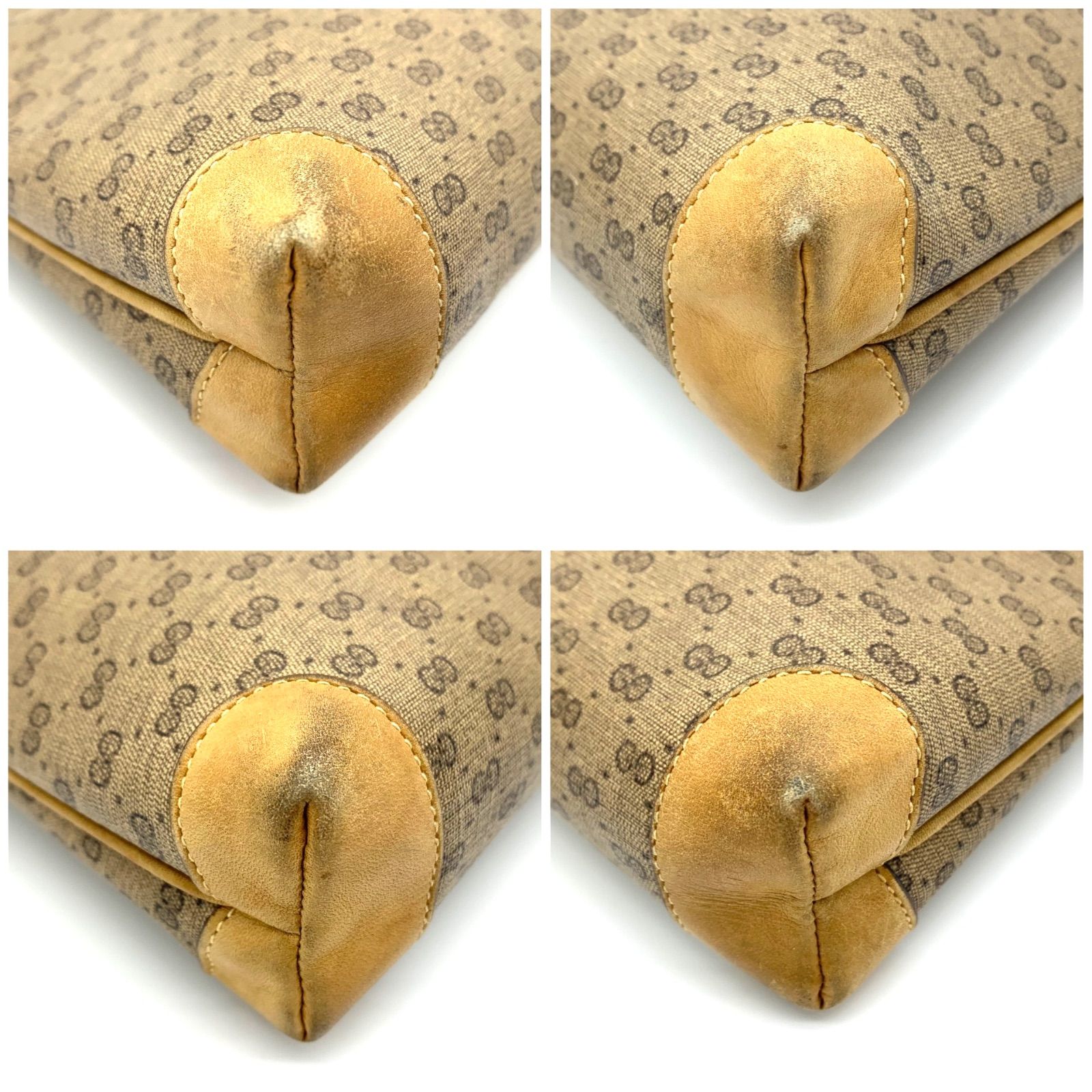 【美品】オールドグッチ ショルダーバッグ GG インターロッキング ポシェット 美品】OLDGUCCI オールドグッチ GG インターロッキング