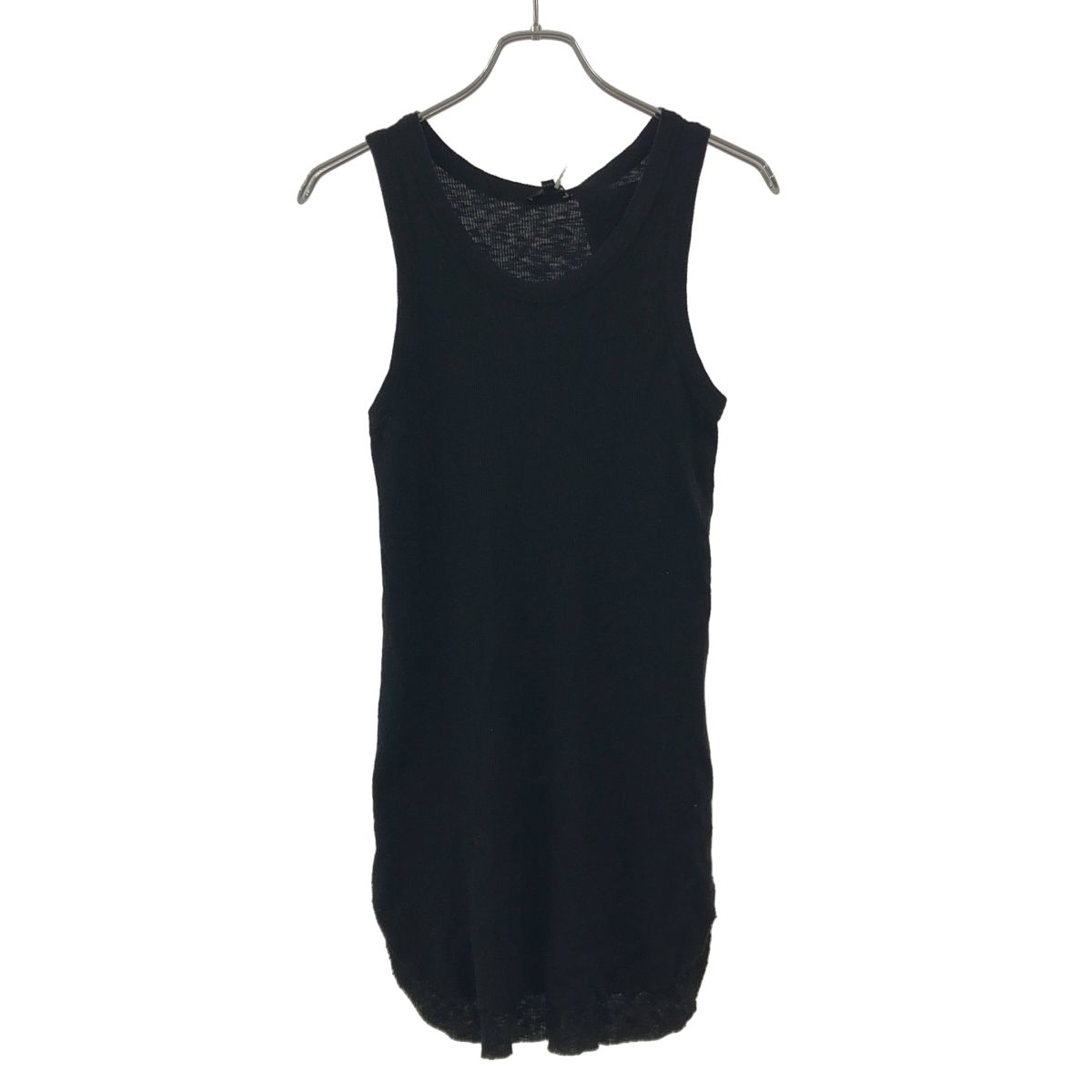 ANN DEMEULEMEESTER アンドゥムルメステール コットンウールタンクトップ ブラック XXS