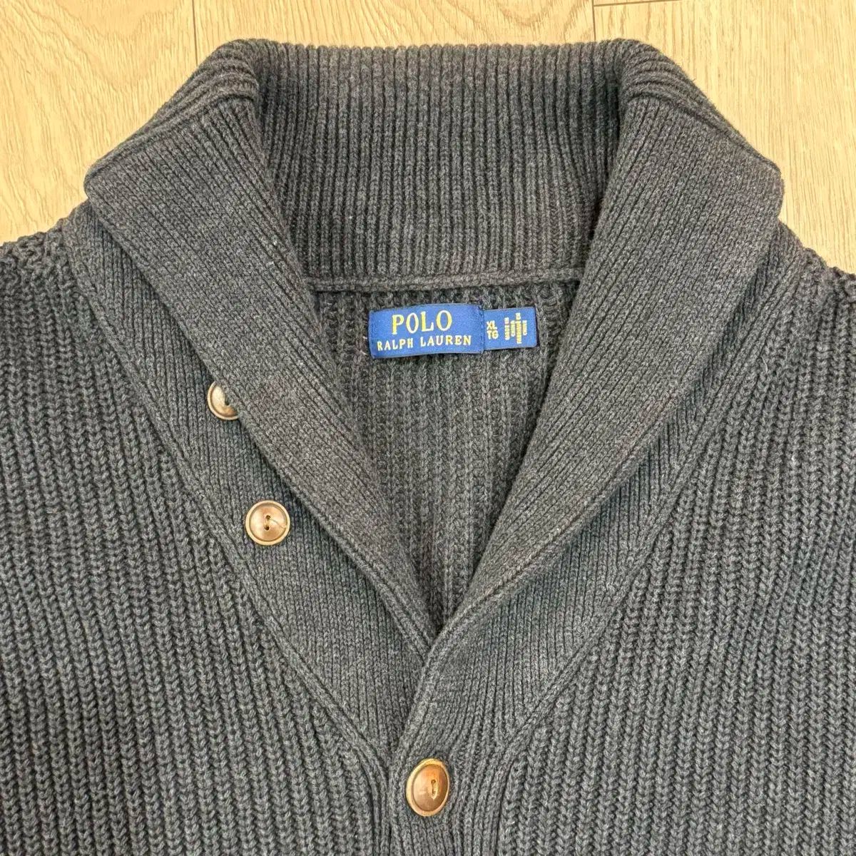Ralph Lauren(ラルフローレン) ポロ ヘビーコットン ショールカラー カーディガン XL