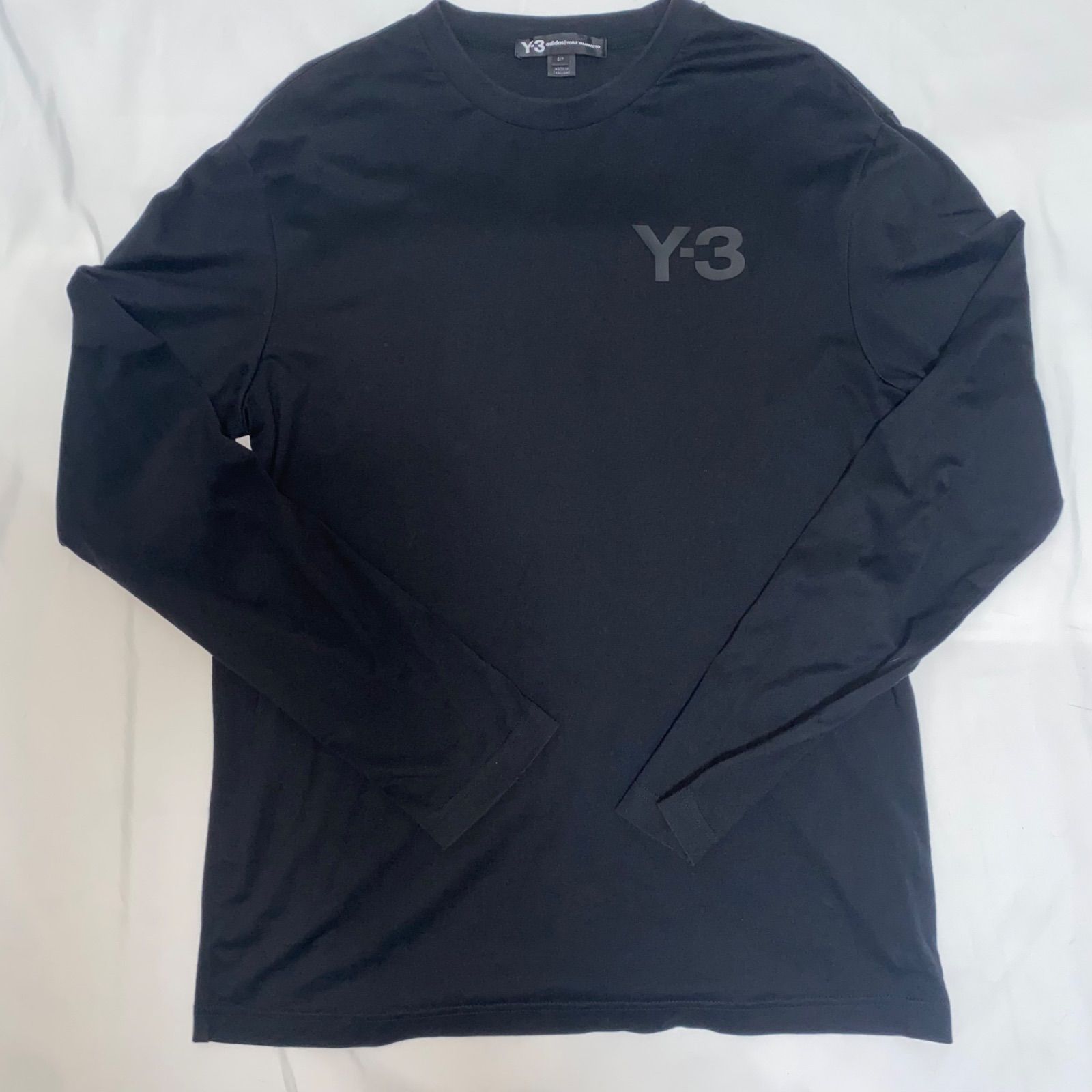 日本激安(新品美品) Y-3 黒のロンＴ Tシャツ/カットソー(七分/長袖)