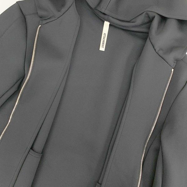 アタッチメント POLYESTER STRETCH SMOOTH ZIP UP HOODIE ジップアップ パーカー フーディー ジャージ ATTACHMENT トップス DM12616■