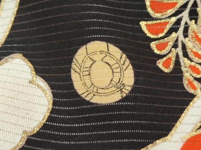 平和屋本店□希少 夏物 アンティーク 大正ロマン 振袖 絽袷 絽×絽 扇面