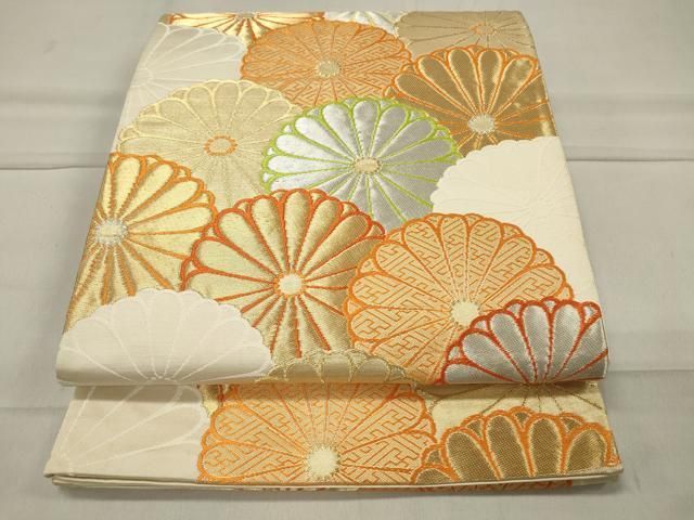 平和屋着物○六通柄袋帯 松 金銀糸 正絹 逸品 CAAX1254hy