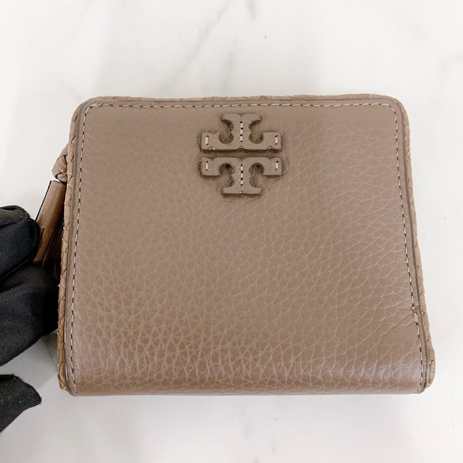 。TORYBURCH トリーバーチ 2つ折り財布 ブラウン【財布】【1】