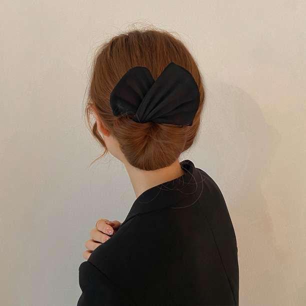 お団子ヘアメーカー ブラック シニヨン ヘアアレンジ まとめ髪
