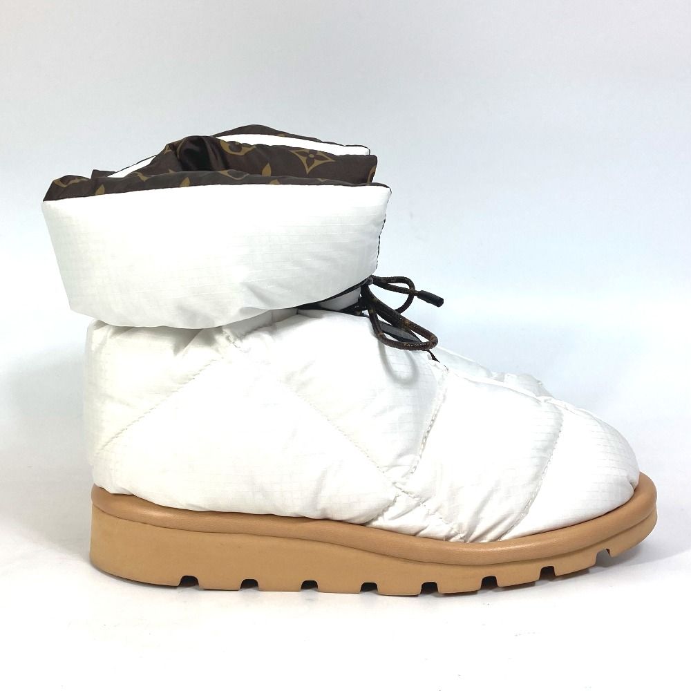 ルイヴィトン　LOUIS VUITTON　ショートブーツ NEW!! ヴィトン スタートレイル ブーツ モノグラム 黒 ヒール
