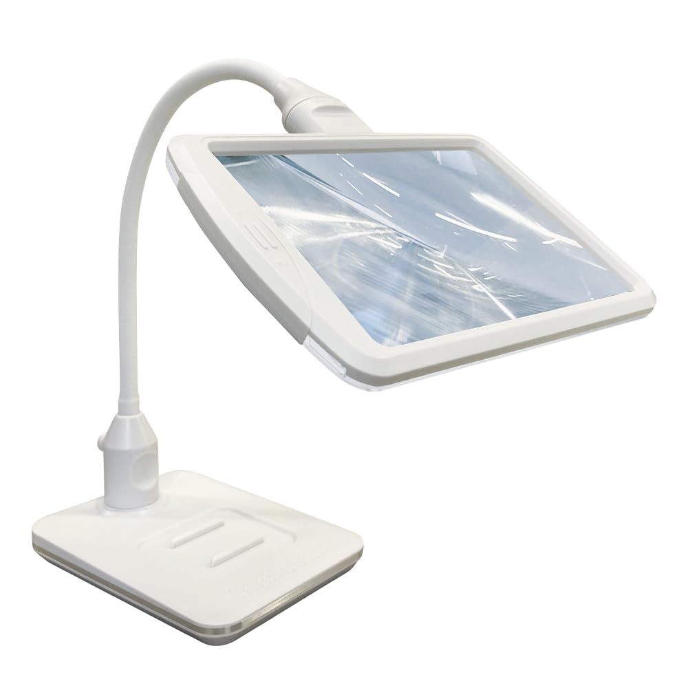 共栄プラスチック ルーペ スタンドライトルーペ LEDライト付き アイボリー SR-75 C-IV