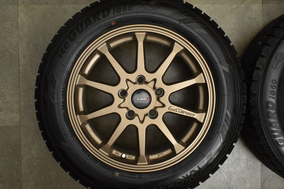 バリ溝 LMスポーツ 16in 7J 45 PCD114.3 ヨコハマ アイスガード iG60 205|60R16 ノア ヴォクシー セレナ ステップワゴン 可 TRITUETUBI_COM