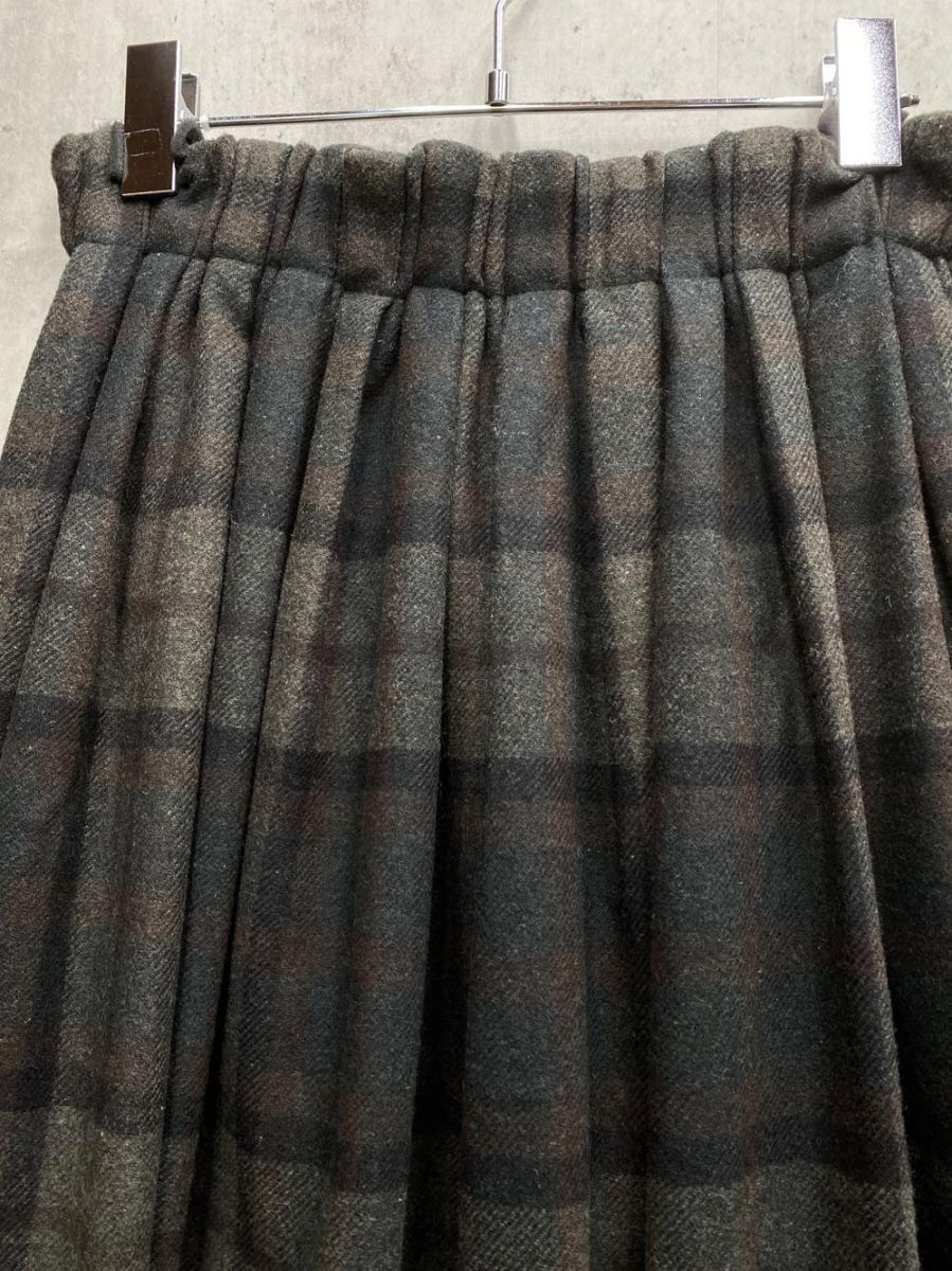 O NEIL of DUBLIN オニールオブダブリン aranciato別注 ウール ブレンド タック チェック スカート sizeUS10|ダークグリーン ◆ レディース