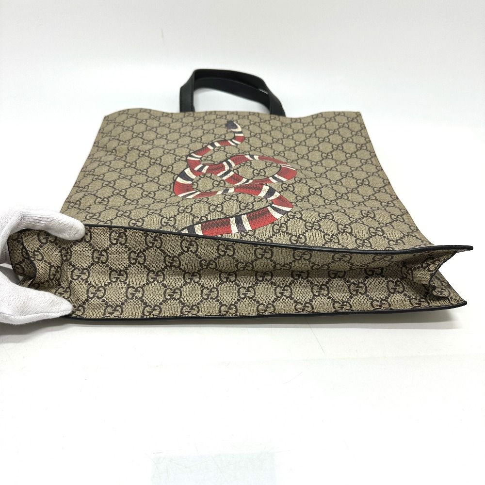 GUCCI グッチ ハンドバッグ キングスネークプリント GGスプリーム  