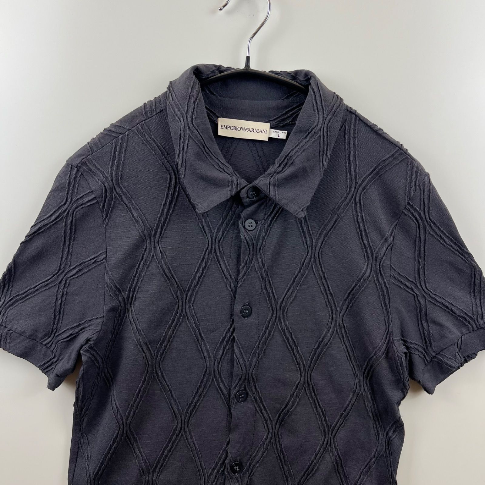 00’s ARMANI カットソー　archive EMPORIO ARMANI 00s archive 3D design S/S shirts L エンポリオ