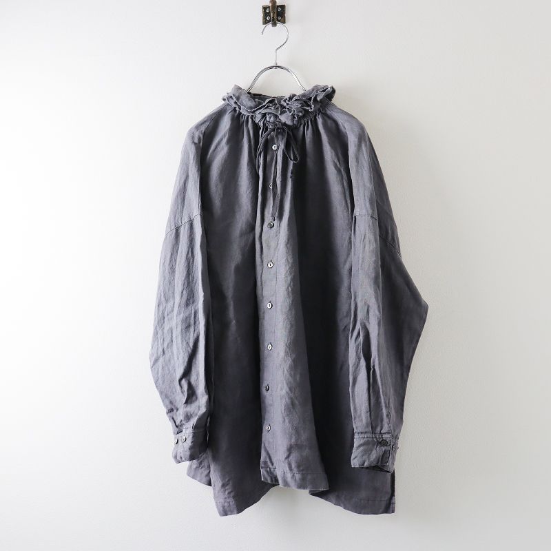 2022AW ネストローブ nest Robe リネンピグメントダイ ダブルフリル