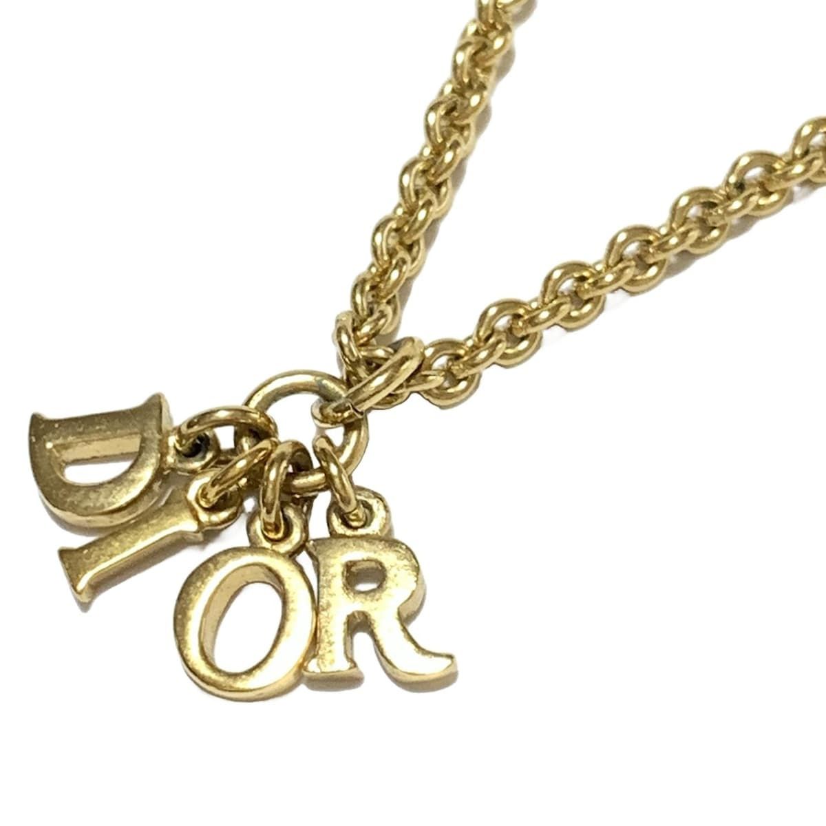 DIOR|ChristianDior ディオール|クリスチャンディオール ネックレス - ゴールド DIORモチーフ