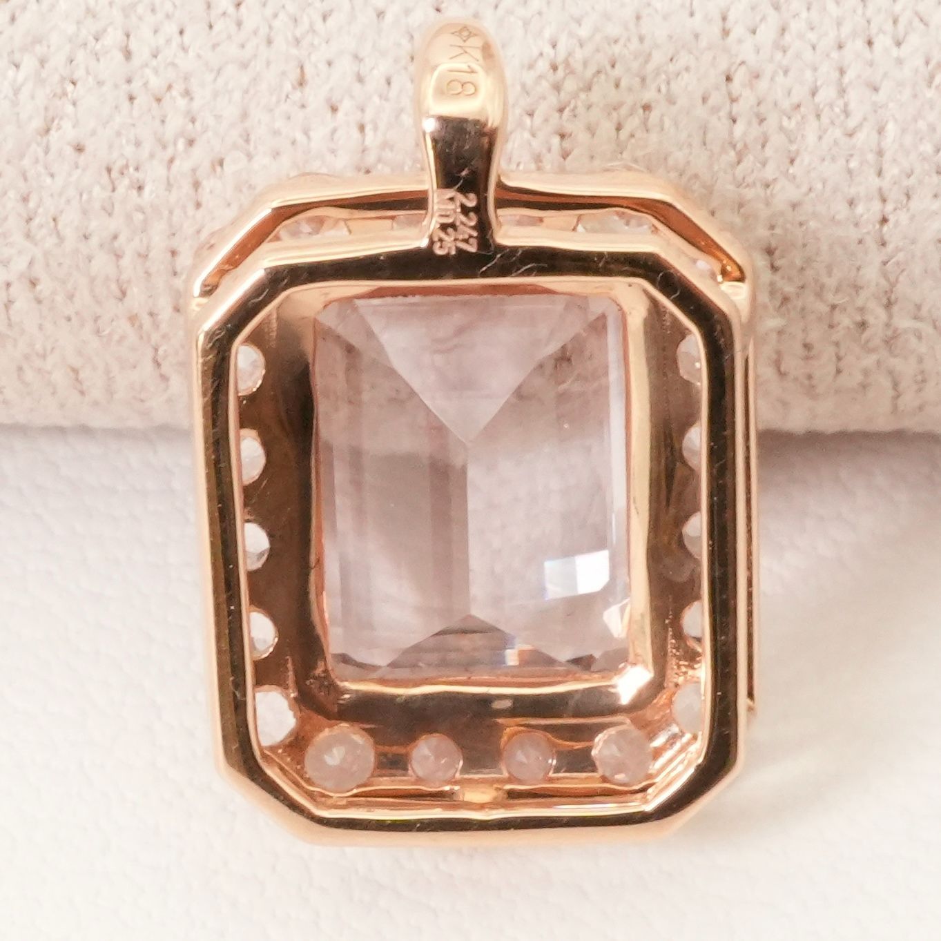 美品 GSTV モルガナイト K18 ネックレストップ/24-5722S GSTV