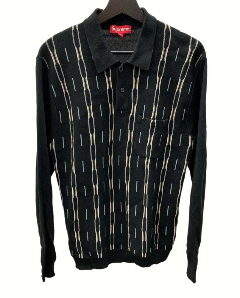 シュプリーム SUPREME Vertical Stripe Knit L/S Polo ニット ロング