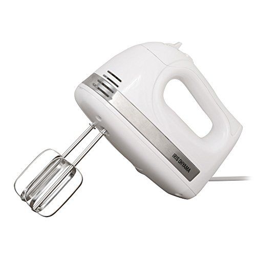 アイリスオーヤマ IRIS OHYAMA ハンドミキサー 電源コード ビーターが収納できるケース付き ホワイト PMK