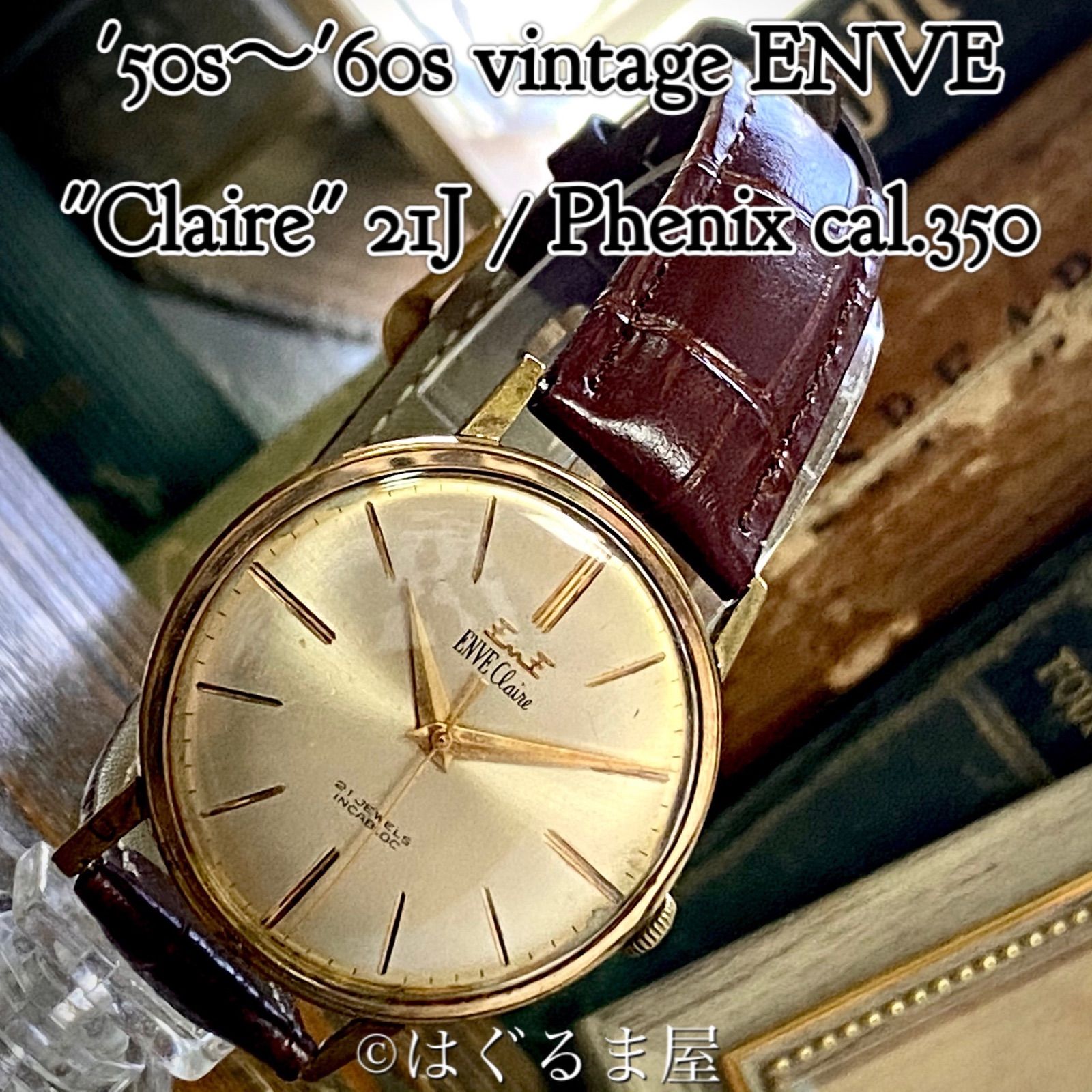 '50〜60s vintage ENVE Claire 手巻 ゴールド OH済み