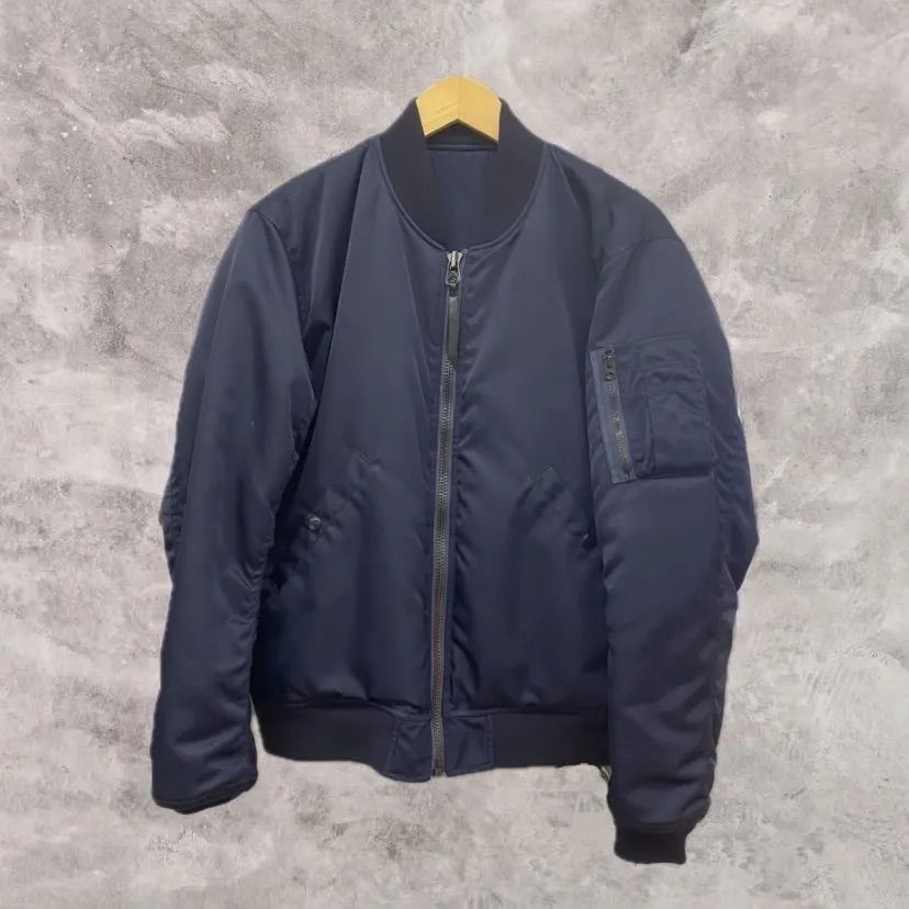 69.CALEE リバーシブル MA-1 ネイビー Lサイズ【併売品