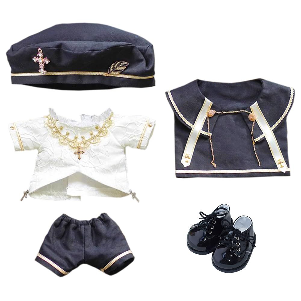 即日発送niannyyhouse　10cm 15cm 20cm 40cm ぬいぐるみ 服　ヨーロピアン　帽子　ワイシャツ　ズボン　ショール　革靴　綿人形　アクセサリー　着せ替え (40cm)