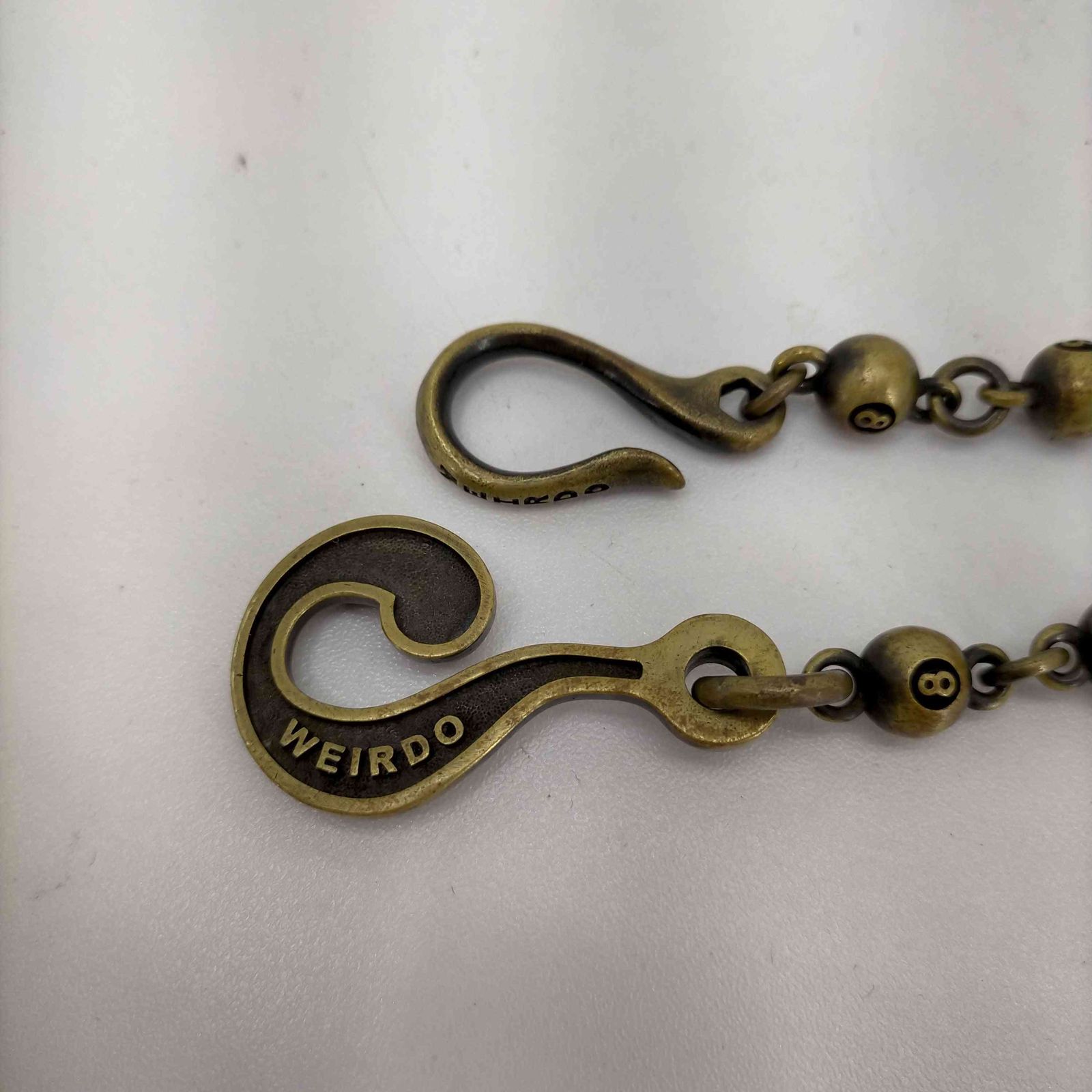 ウィアード WEIRDO GEAR HEAD WALLET CHAIN 8ボール 真鍮