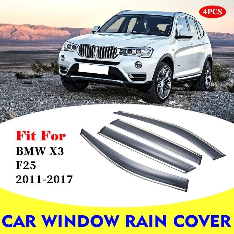 ◆BMW X3 F25 2011年-2017年 ウィンドウ バイザー 雨 シールド ディフレクター awning カバー -