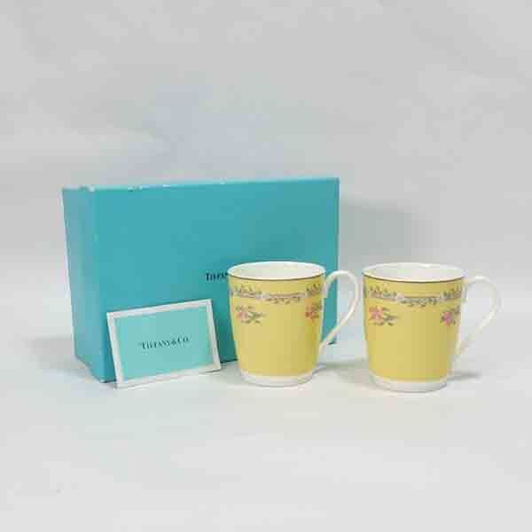 TIFFANY-Co. ティファニー ◆ 洋食器 ティファニー ピンクチューリップ ペアマグカップ すまい 雑貨 西洋磁器 ギフト